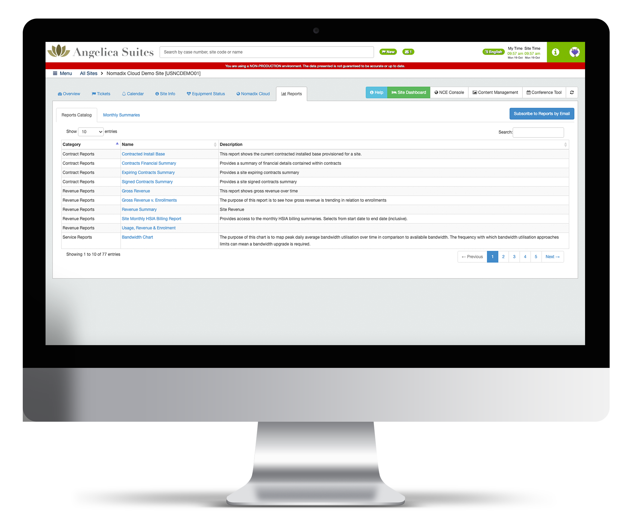 computer with nomaidx hotel portal reporting