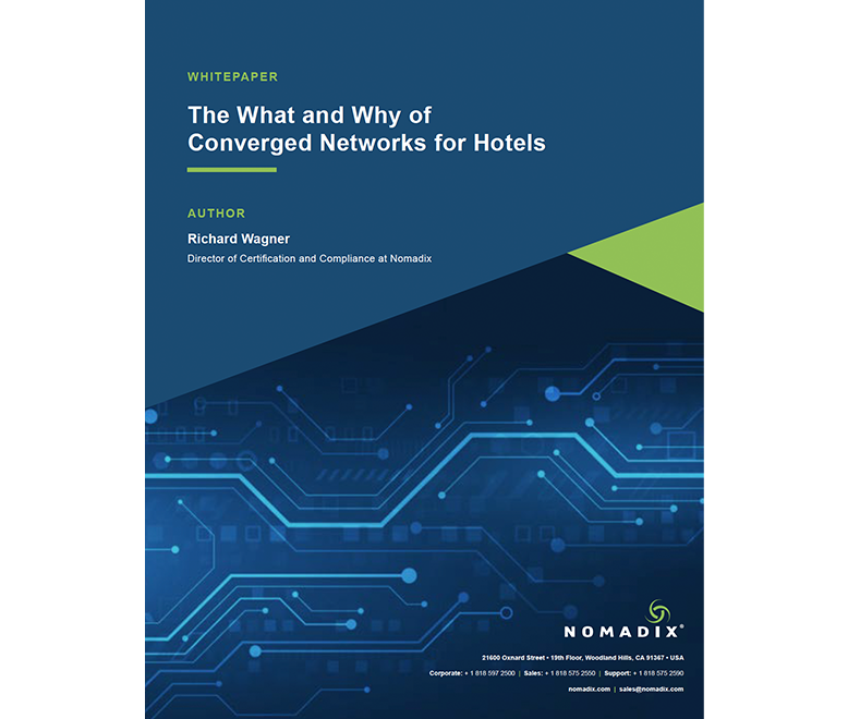cover page of the 'The What and Why of Converged Networks for Hotels' whitepaper